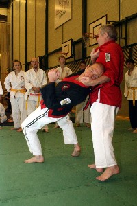 Sensei John Hunt Teaching Technique with Baton